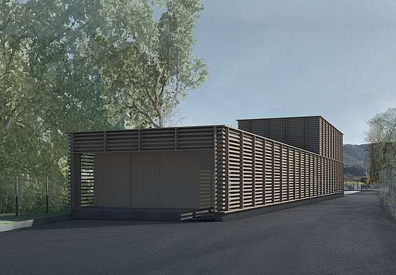 Wasserwerk Walporzheimer Straße in Bad Neuenahr-Ahrweiler im Bau – moderne Infrastruktur für eine sichere Wasserversorgung.