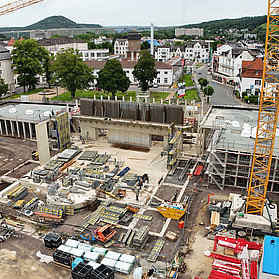 Bauarbeiten im Kurpark Bad Neuenahr im Stadtteil Bad Neuenahr – moderne Parkanlage entsteht neu.