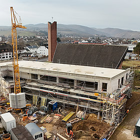 Neubau der Kita St. Pius in Bad Neuenahr: Moderner Kindergarten im Bau im Stadtteil Bad Neuenahr im Ahrtal.
