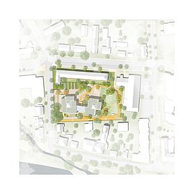 Visualisierung der Grundschule Bad Neuenahr von oben.