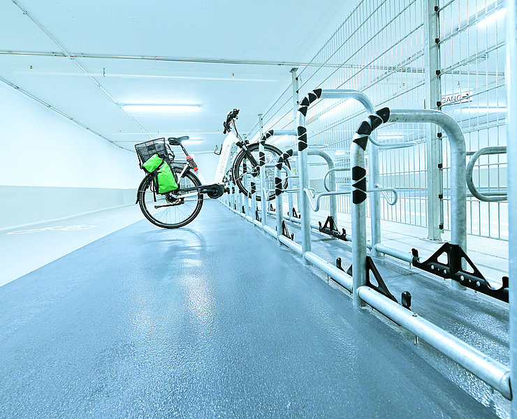 Fahrradständer in der Marktgarage