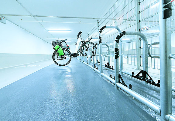 Fahrradständer in der Marktgarage