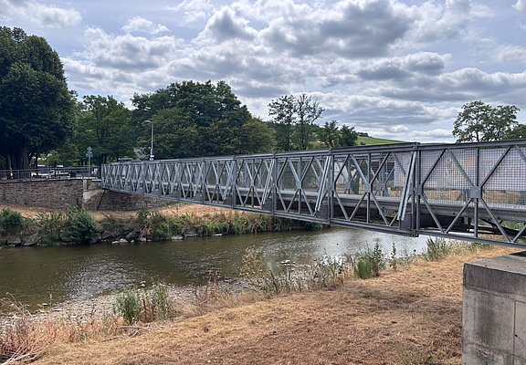 Behelfsbrücke über der Ahr